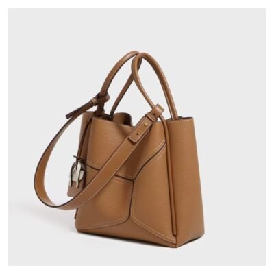 Tan color leather bag