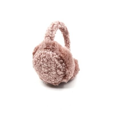 HZ-252067 Faux Fur Sherpa Earmuffs 11 Pink color earmuffs