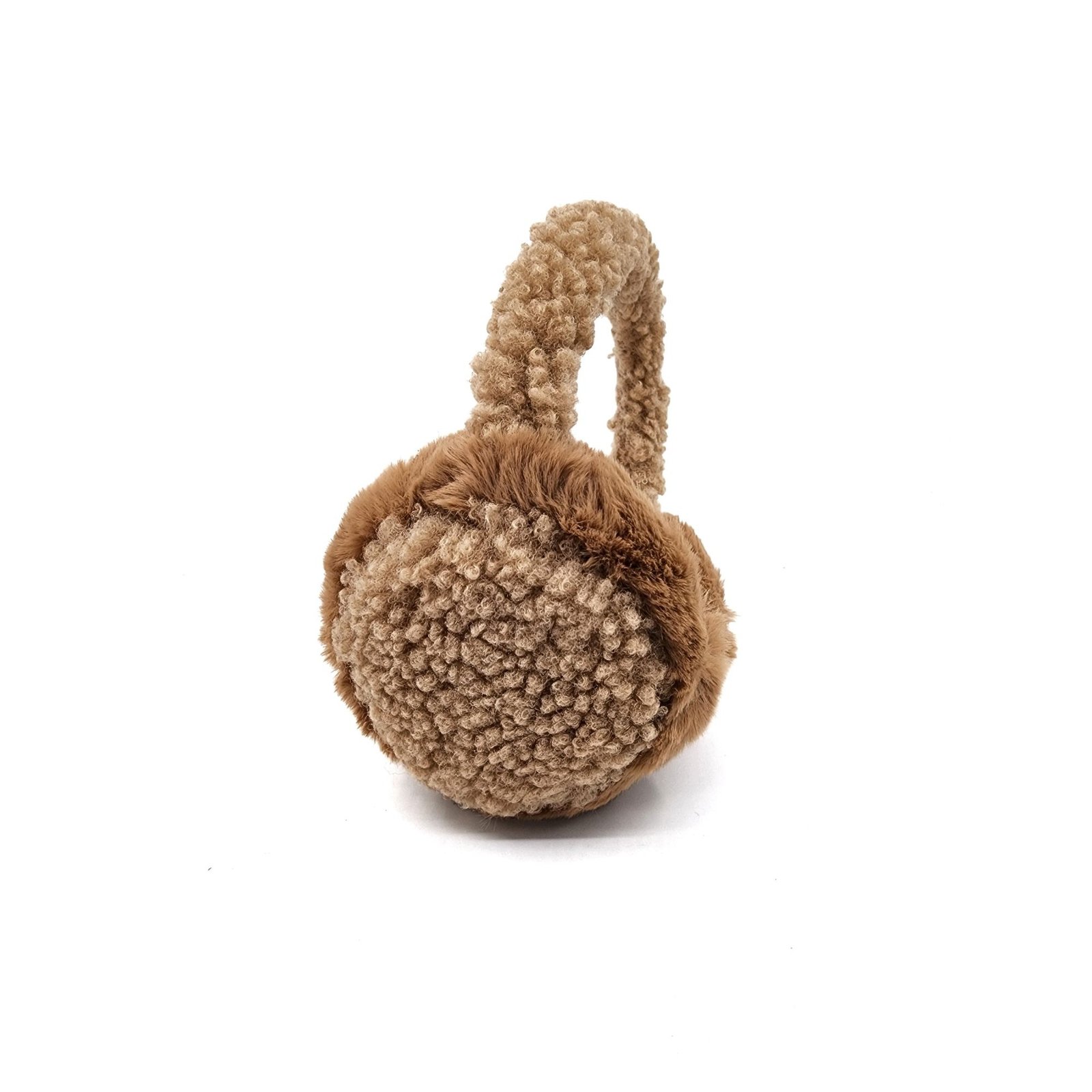HZ-252067 Faux Fur Sherpa Earmuffs 6 Taupe color earmuffs