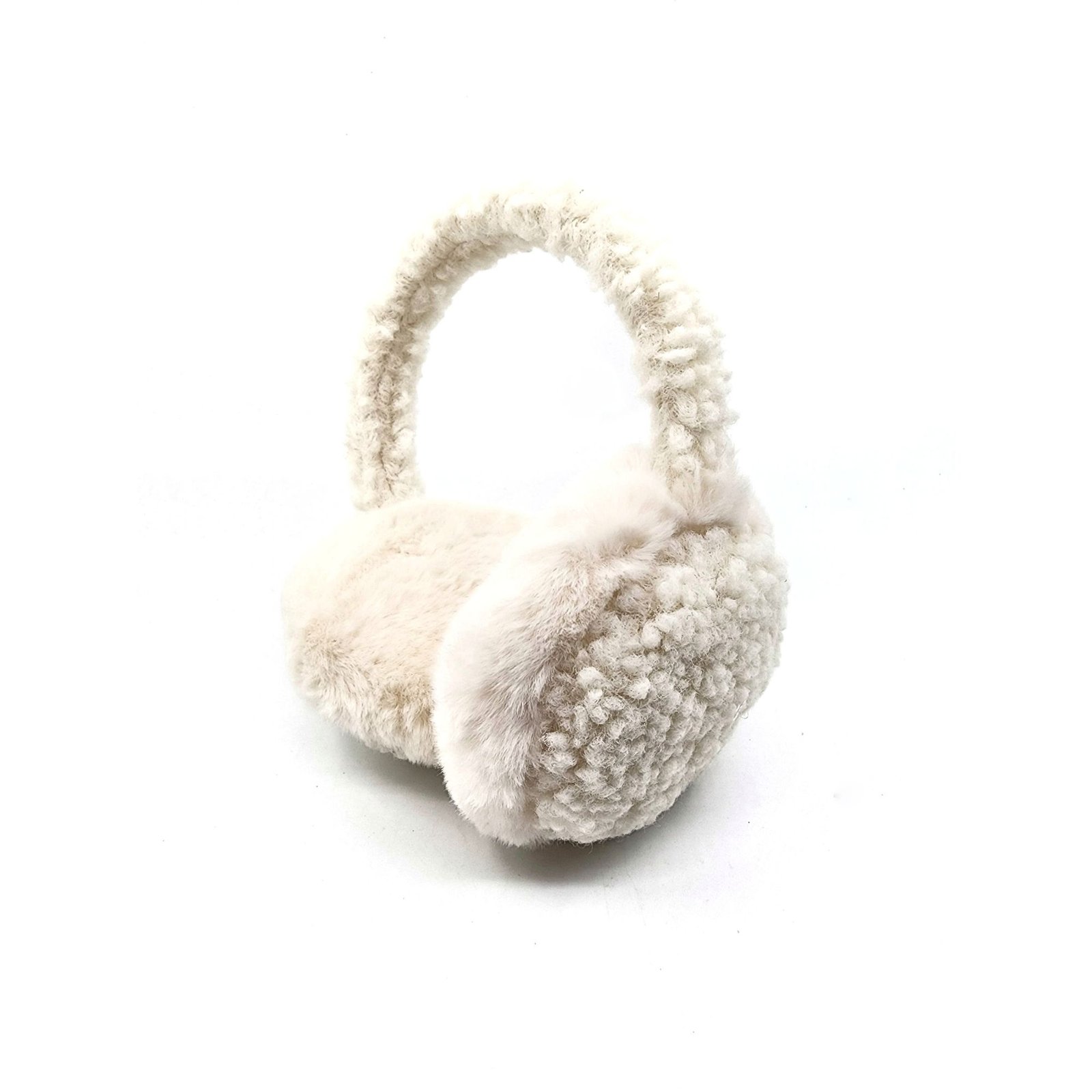 HZ-252067 Faux Fur Sherpa Earmuffs 8 White color earmuffs