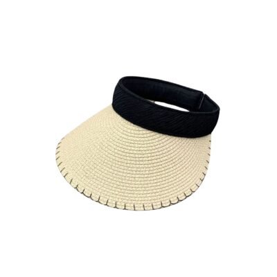 Black color straw visor