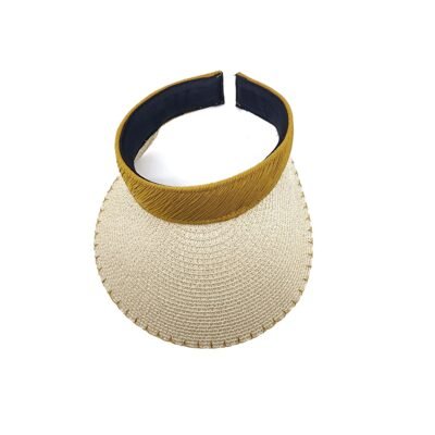 Mustard color straw visor