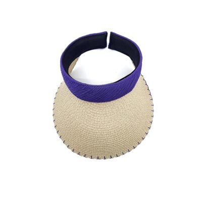 Violet color straw visor
