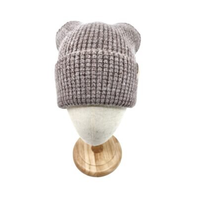 HZ-3043 Fuzzy Knit Cuffed Winter Round Ear Beanie 18