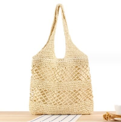 Alternative view of HZ-3061 Classic Straw Beach Tote Bag