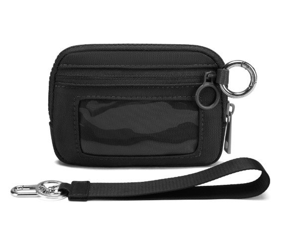HZ-3090 Waterproof Small Nylon Zipper Wristlet 3 Black color wristlet