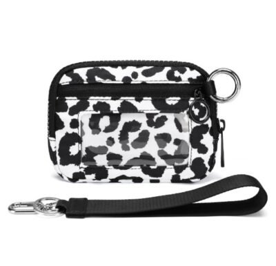HZ-3090 Waterproof Small Nylon Zipper Wristlet 22 Leopard color wristlet