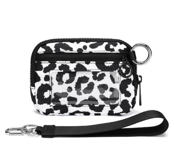 HZ-3090 Waterproof Small Nylon Zipper Wristlet 9 Leopard color wristlet