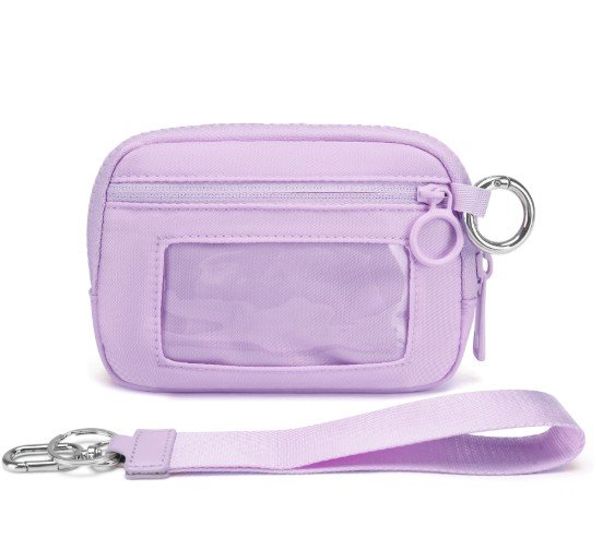 HZ-3090 Waterproof Small Nylon Zipper Wristlet 10 Lavender color wristlet