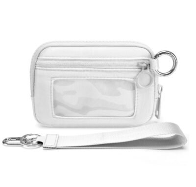 HZ-3090 Waterproof Small Nylon Zipper Wristlet 26 White color wristlet