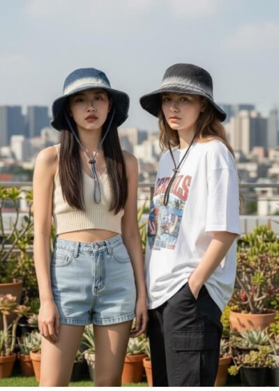 denim bucket hat