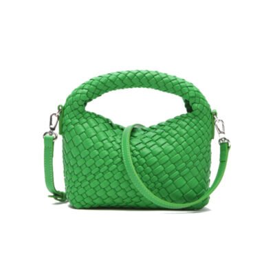Green color woven bag
