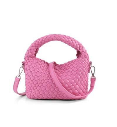 Pink color woven bag