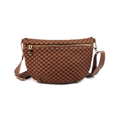 Coffee color woven bag
