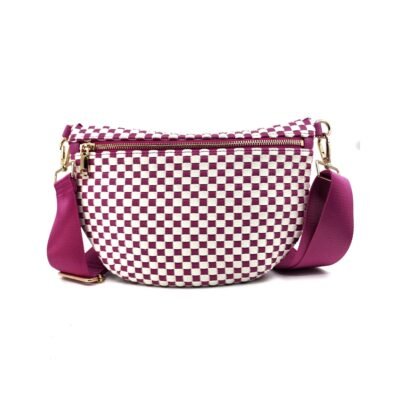Pink color woven bag