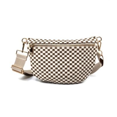 Khaki woven bag
