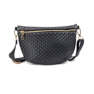 Black color woven bag