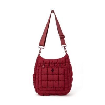 Burgundy color nylon bag