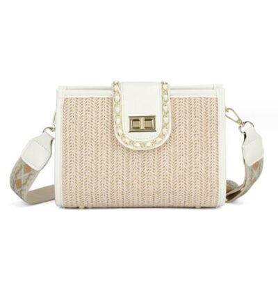 Ivory color straw bag