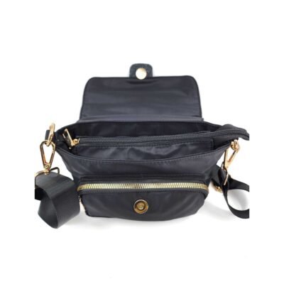 HZ-6169 Nylon Flap Top Zip Crossbody Bag 9