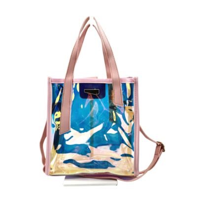 Pink color hologram bag