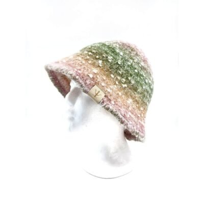 Green multi color winter hat