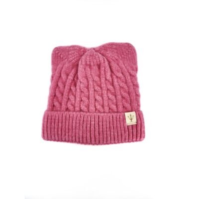 Coral color beanie