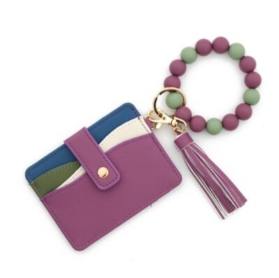 Purple color card holder