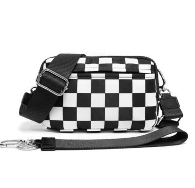 Black Checker color crossbody bag