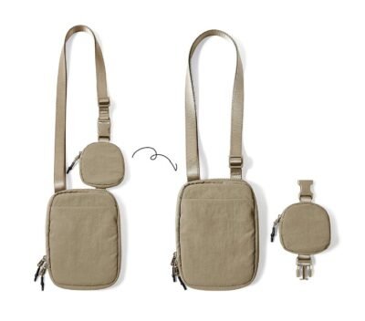 Khaki color crossbody bag