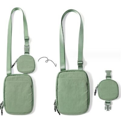 Green color crossbody bag