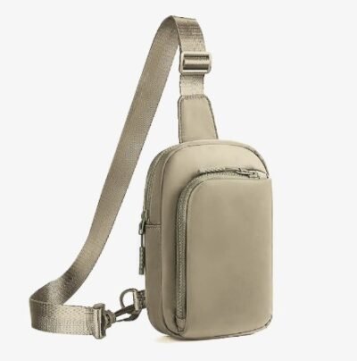 Khaki color sling bag