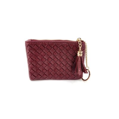 Burgundy coin wallet