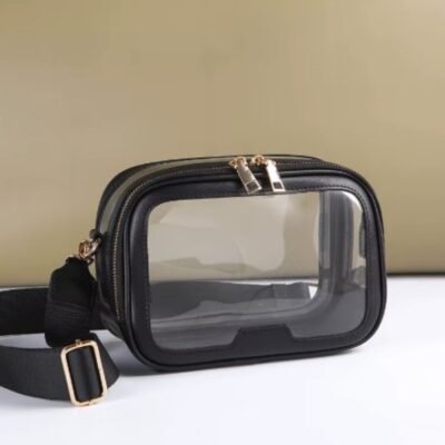 Black color clear bag