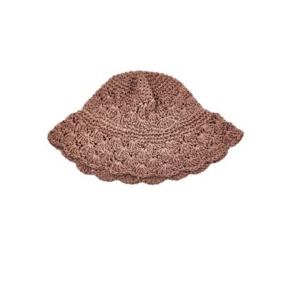 Mauve color straw hat