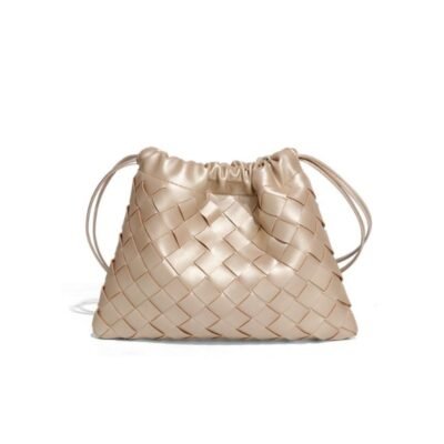 Gold color woven bag