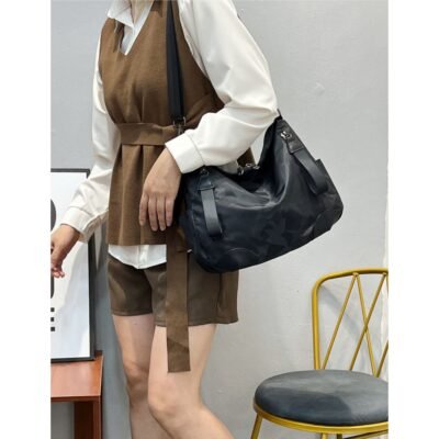 HZ-9768 Nylon Multi Pocket Top Zip Hobo Crossbody Bag