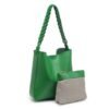 Green color tote bag