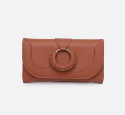 Cognac color long wallet