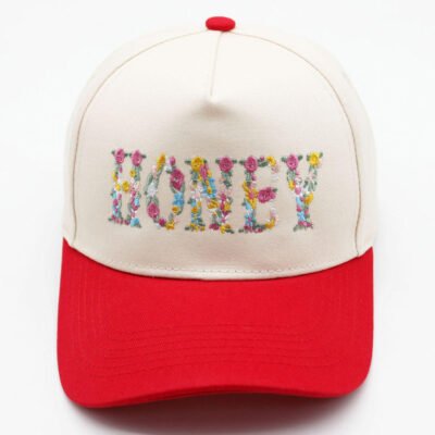 Red color trucker hat