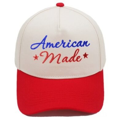 Red color trucker hat