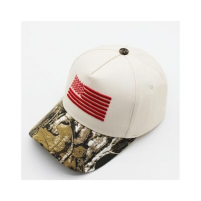 Red color trucker hat