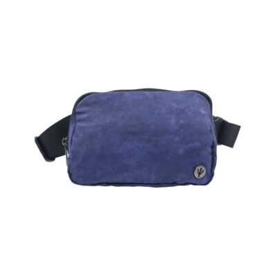 Navy stone waist bag with zipper