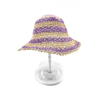 Lavender color straw hat