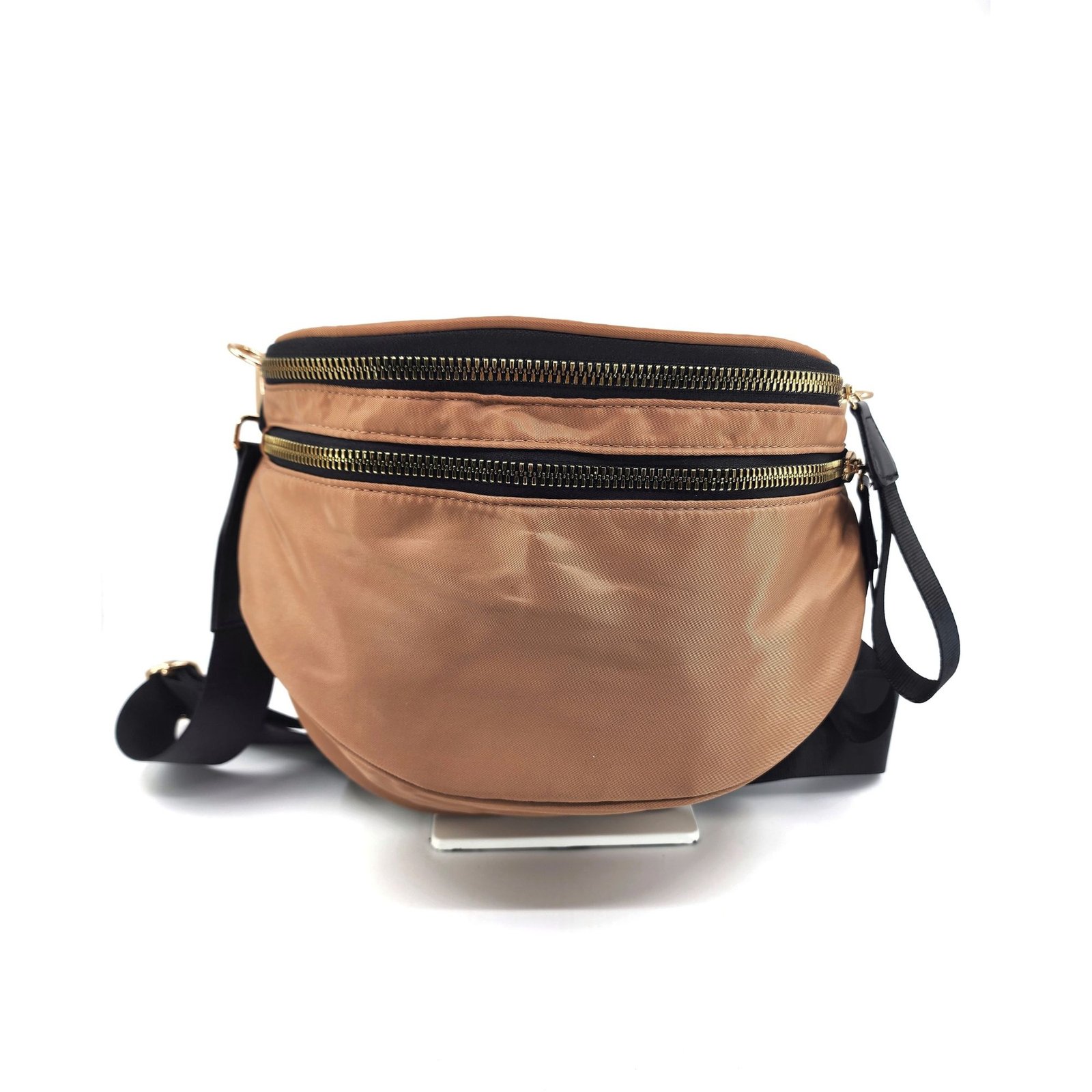 SF221010 Large Capacity Nylon Crossbody Bum Bag 4 Tan color crossbody bag
