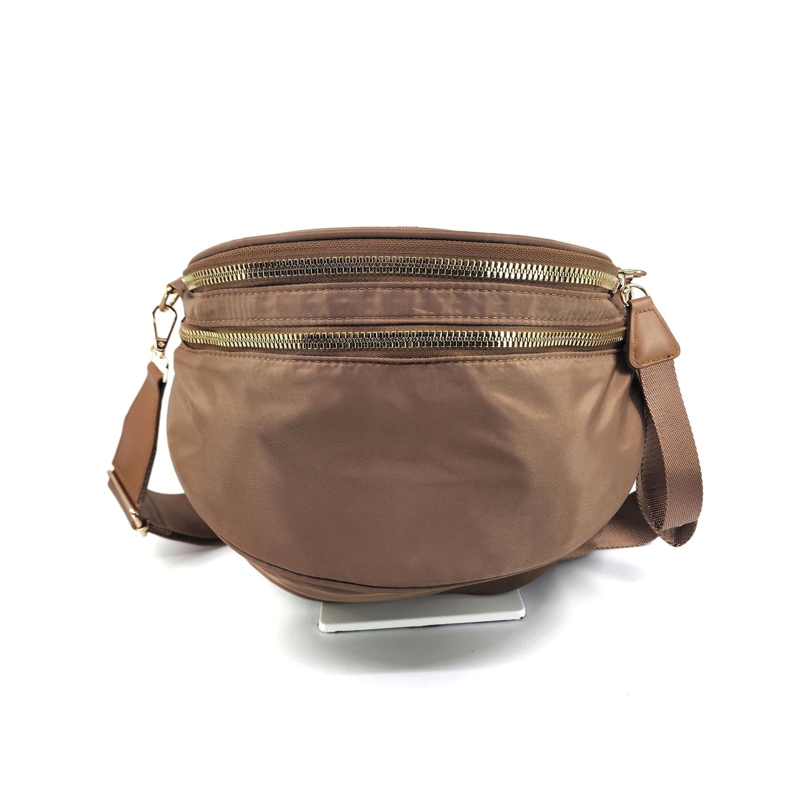 SF221010 Large Capacity Nylon Crossbody Bum Bag 5 Brown color crossbody bag