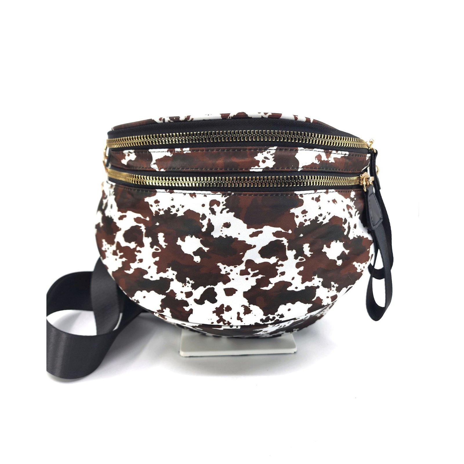 SF221012 Nylon Printed Pattern Crossbody Bum Bag 2 cow pattern nylon bag