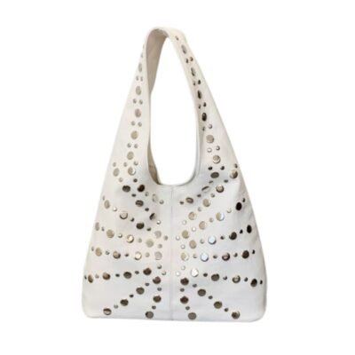 white color hobo bag