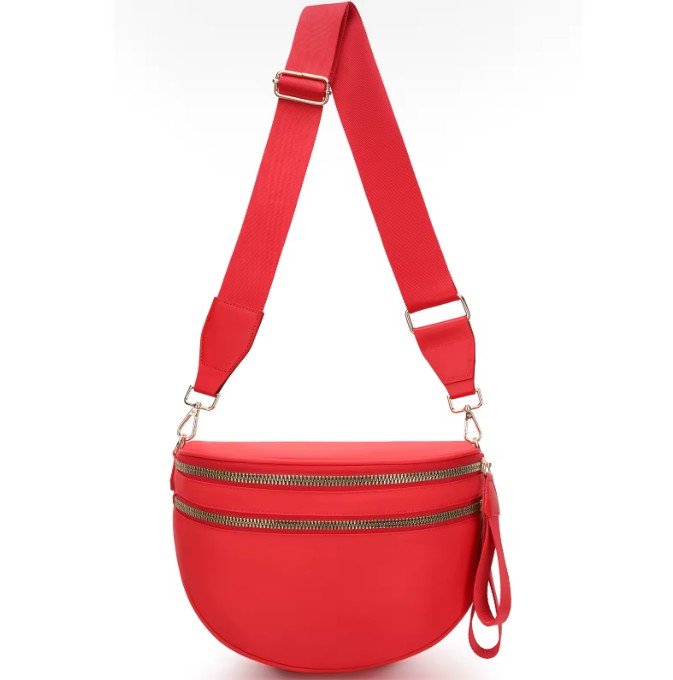 SF221010 Large Capacity Nylon Crossbody Bum Bag 15 Red color crossbody bag
