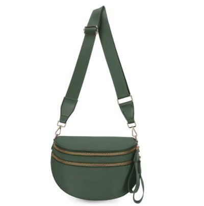 SF221010 Large Capacity Nylon Crossbody Bum Bag 39 Olive color crossbody bag